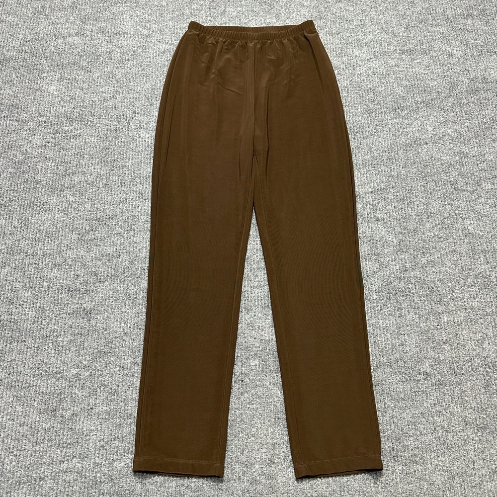 Susan Graver Essentials Womens Pants Size XS Small Brown Pull On Mid‎ Rise